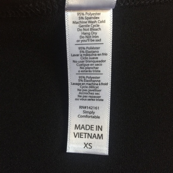 NEW LuLaRoe Noir Black LuLaRoe Classic A-line Polyester Women’s Tee Sz XS - Picture 12 of 16